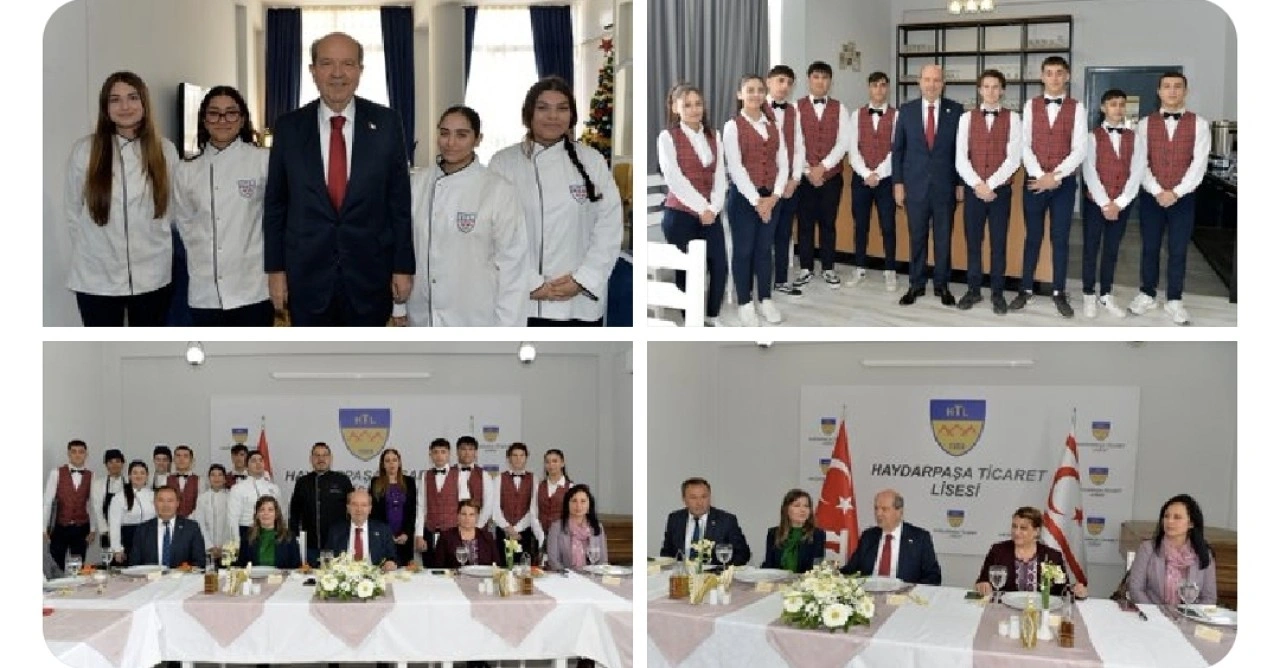 Cumhurbaşkanı  Tatar  Haydarpaşa Ticaret Lisesi'ni ziyaret etti