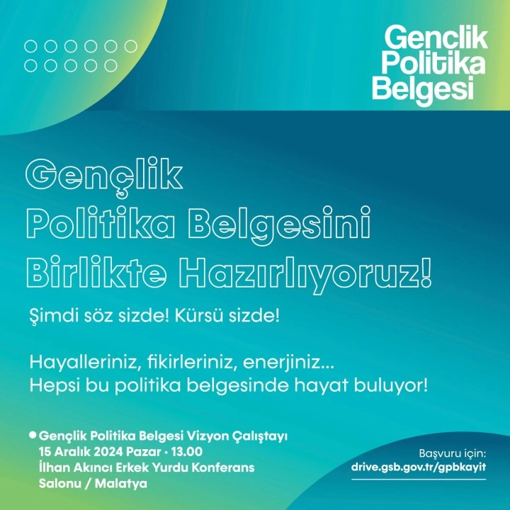 Gençlik Politika Belgesi Vizyon Çalıştayı