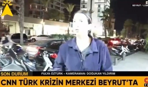 CNN Türk muhabiri Fulya Öztürk'e Beyrut'ta canlı yayında müdahale