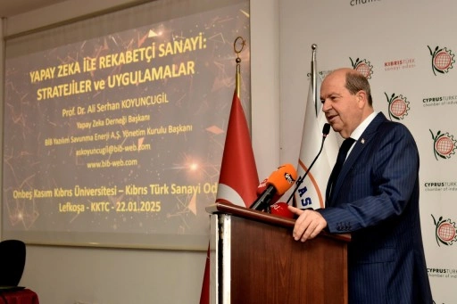 Cumhurbaşkanı Tatar “Yapay Zeka ile Rekabetçi Sanayi: Stratejiler ve Uygulamalar” panelinde konuştu